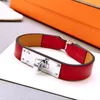 popular brand jewerlry genuine leather bracelet for women stainless steel bracelet