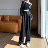 Pantaloni da donna Donna Chic Office Wear Pantaloni dritti da donna alti Baggy coreano 2023 Primavera/Estate/Autunno Gamba larga femminile