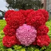 Ghirlande di fiori decorativi Orso di rose artificiali Multicolor Schiuma di plastica Teddy Fidanzata Regalo di San Valentino Festa di compleanno Deco330O