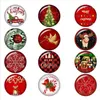 50PCS Mixed Glas Frohe Weihnachten Baum Deer Für DIY 18MM Taste Snap Armband Halskette Jewelry263f