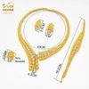 Hochzeit Schmuck Sets ANIID Nigerianischen Set Für Frauen Afrikanische 24K Gold Farbe Dubai Schmuck Braut Äthiopischen Halskette Und Ohrringe 231219