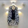 Trench da donna Primavera Estate Moda Leopardo Chiffon Colletto rovesciato Manica lunga Protezione solare Abbigliamento da donna Bottoni alla moda Sciolti