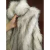 Kamizelki damskie 2023 Zimowa ciepła kamizelka futra Koreańska stojak na modę kołnierz faux z kamizelki kurtka bez rękawów