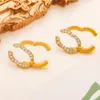 Orecchini di diamanti Stullo designer Studio di alta qualità Donne Lettera di marca in oro Sier inossidabile in acciaio in acciaio inossidabile Festa di matrimonio voguish