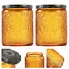Kits de conteneurs de bougies en verre gaufré, 6 pièces, ronds vides, fabrication de bocaux Mason, bouteilles de stockage 210S