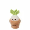 10cm Stuffed Cartoon Potted Radish Plush Toys Carrot Key Chain Christmas Gift