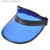 Visiere PVC Anti-UV Donna Uomo Cappello da baseball estivo Trasparente Vuoto Top Parasole in plastica Visiera Cs Cappello da sole per bicicletta Accessori sportiviL231219