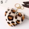 Bag Parts Accessories Fluffy Pompom Keychain Colorful Heart Keyrings Fake Rabbit Key Chain Ball Car Ring Home Decor Mini Pendant 231219