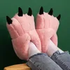 Calda top imitazione di qualità per capelli pantofole femminile femminile scivolano su scarpe da zampa orso donna creativa soffice slippista interno 4707 per