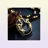 Sha Jin Guan Dou Shuanglong Cat Eye Gouden Jade Ketting Men039s Imitatie Hetian Yu Pingan Lange Vergulde Trui Chain194z7892941