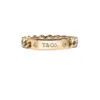 Tiffanyes ringar designer kvinnor original kvalitet ringar smycken ring fast färg ihålig ring mångsidig stilfullt enkelt