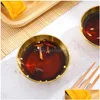 Dishes Plates Round Sauce Dish Japandi Decor Dip Bowls Stainless Pot Portion Cups Tray Drop Delivery Home Garden Kitchen Dining Ba Dhskl