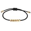 Link Bracelets Handmade Tibetan Copper Bead Rope Bracelet & Bangles Unisex Wax Thread Gifts For Men Regalos Para Mujer Matching