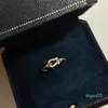 Pierścienie zespołowe Force Projektant Sterling Sier Sier But Buck Zamknij Pierścień dla kobiet biżuteria ślubna