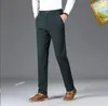 Newf Spring Men's Fashion Luxury Classic Black Elastic Business Slim Fit Straight Leg Trousers Pants Youth Fashion Trend Boy Suit Overized Pants