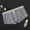 Underbyxor herr underkläder för män ultratunna transparenta boxarehorts spetsnät ren manlig bekväm andningsunderkläder