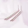 Boucles d'oreilles pendantes longues pampilles pour femmes, cerceau en argent Sterling S925, diamant à haute teneur en carbone, bijoux fins de luxe pour mariage, 2023