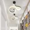 Lámpara de pared Lámparas RGB con control remoto moderno Hierro Negro Blanco En forma de S Accesorios de iluminación de pista creativos para salón de decoración