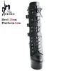 15cm/6inch Black Belt Heels Buckle 128 High Matte Platform Runway Ankle Lace-up Nightclub Knight Pole Dancing WESTERN Boots 231219 18