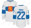 2016 Puchar Świata Hokeja Finlandia Drużyna Jersey Rinne Laine Korpikoski Donskoi Pokka Aho Koskinen Lepisto Men Men Youth Custom Hoceky Jerseys 12
