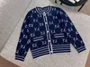 Kvinnors tröjor Designer Early Autumn G Style Fashion Classic Jacquard Designknapp Stickad Cardigan Långärmad Z23E