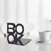 Decorative Objects Figurines Shaped Metal Bookends Support Holder Desk Stands For Books School Stationery Office Accessories Drop 231219