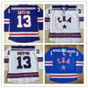 Full Stitched 13 Pavel Datsyuk KHL Jersey CKA St Petersburg 17 Ilya Kovalchuk KHL Men's Embroidery Logos Hockey Jerseys White Blue 20