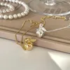 Pendants 18K Gold Plating Ins Hip Hop Authentic 925 Sterling Silver Branch Leaf Apple Necklace Women's C-B1038