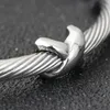 Bangle Multi Twisted Cable Wire Cross Bracelet For Women Classic Stainless Steel Fashion Stackable OPen Wholesale Retail 231219