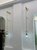Lampa ścienna Postmodernistyczne szklane światła Vintage Luksusowe złote kinkiety LED do sypialni domowy wystrój wiszący oświetlenie