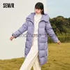 Women's Down Parkas Semir 2023 Hot Long Down Jacka Women Waterproof Hooded Coat Winter New Loose Girls 'Jacket Multi-färg Tjock Windbrake Down CoA J231219