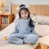 Pyjamas Ensemble de Pyjamas pour Enfants Chaud Automne Hiver vêtements de Nuit pour Enfants garçons Filles épaissi Homewear en Peluche bébé vêtements Ensemble 2-12 Ans