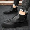 440 scarpe slip casual uomini su stivali brevetti funzionano la caviglia in pelle retrò hombres botas autunno 231219 43654 83654 29739