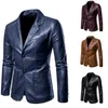 Vestes en fausse fourrure pour hommes, manteau chaud d'automne et d'hiver, Blazer à la mode, veste en cuir pour moto 231219