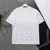 Designer's New Men's T-shirt Fashionable Casual 100% Cotton Anti Wrinkle Slim Fit Letter Flower Pattern Couple Shirt Black and White Asian Size M-3XL