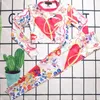 Floral Printed Yoga Outfits Long Sleeve Tracksuits for Women Pullover Sport Wear Cycling Leggings