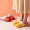 Pantoufles d'hiver pour femmes, chaleur de la maison, en peluche, amovibles, lavables, chaussures antidérapantes, en coton imperméable