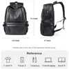 Okul çantaları Deri sırt çantası Erkekler için 14 inç dizüstü bilgisayar sırt çantası Seyahat gündüzü ile usb portu suya dayanıklı deri iş sırt çantası 231219