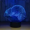 Night Lights Chameleon 3D Lamp Lizard Table 7 Colors LED Remote Touch Nightlight USB Lampara Baby Sleeping Indoor DecorNight205I