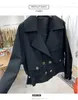 Women's Trench Coats Design Inspired Drawstring Loose Casual Short Windbreaker For 2023 Autumn Korean Waist Up Jacket