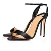 Designer sandália mulheres bombas de luxo salto alto slides fivela cinta estreita banda snadals verão vestido sapatos