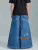 Jeans pour hommes JNCO Baggy Y2K Hommes Hip Hop Poches Bleu Vintage Denim Pantalon Harajuku Gothique Pantalon Large Skateboard 231219