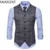 Heren Vesten Heren Vest Casual Business Mannen Pak Mannelijke Rooster Vest Mode Mouwloze Smart Top Grijs Blauw 231219