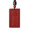 Pendentif Colliers Cinabar Purple Qi Donglai Charme de sécurité Collier de Bouddha Amulette pour hommes et femmes