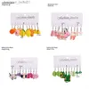 Dangle Chandelier 귀여운 만화 동물 과일 귀걸이 세트 여자 소녀 시뮬레이션 수지 아크릴 음식 음료 iCecream Diy Dangle Earring Jewelry Newl231219