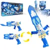 Transformationsspielzeug Roboter Drei-Modus-Mini-Force-Transformationsschwertspielzeug mit Ton und Licht Actionfiguren MiniForce X Deformationswaffe Waffenspielzeug 231218