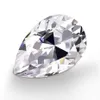 Pietra Moissanite taglio pera VVS1 colore bianco D 2x3-10x14mm con certificato GRA255e