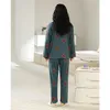 Vêtements de nuit pour femmes Femmes Pyjamas Ensemble Printemps Pyjama en coton tricoté Lâche M-5XL Manches longues Dessin animé mignon