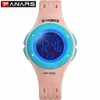 PANARS Fashion 5 Colors LED Children Watches WR50M Waterproof Kids Wristwatch Alarm Clock Multi-function Watches for Girls Boys289S