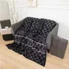 Designer Blanket brown Grey Black Checkerboard Old Flower Print Classic Letter Logo Blanket Office Rest Blanket Sofa Decoration Blanket 150 * 200cm